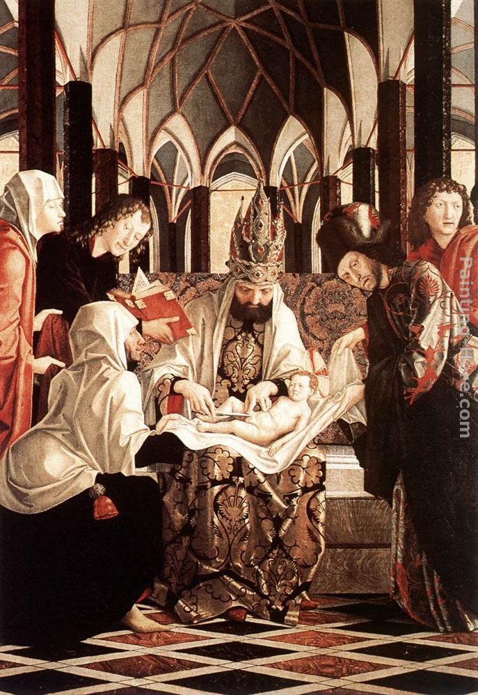 St Wolfgang Altarpiece Circumcision painting - Michael Pacher St Wolfgang Altarpiece Circumcision art painting